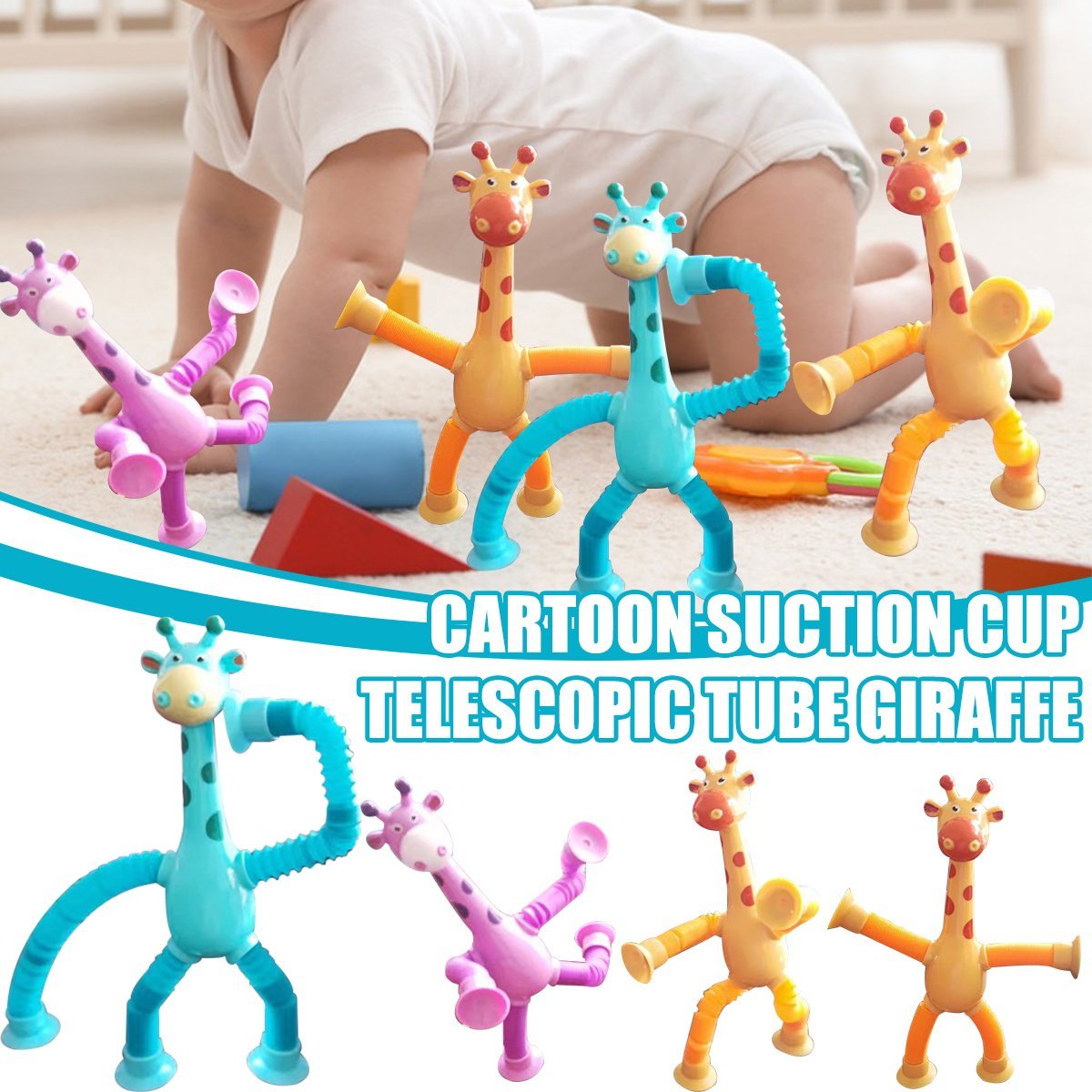 Giraffe Stretch Sensory Tube Kid Toy